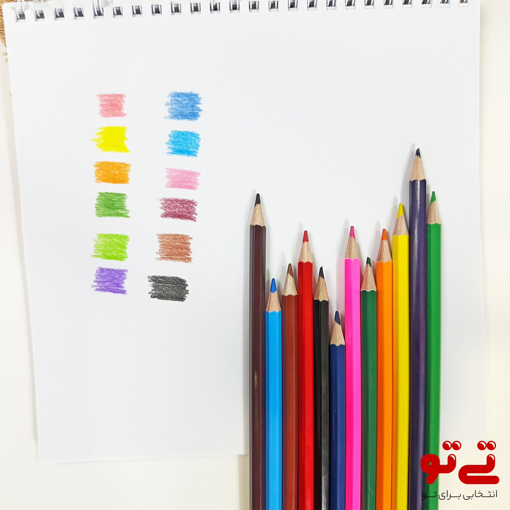 مدادرنگی 12 رنگ مدل2600